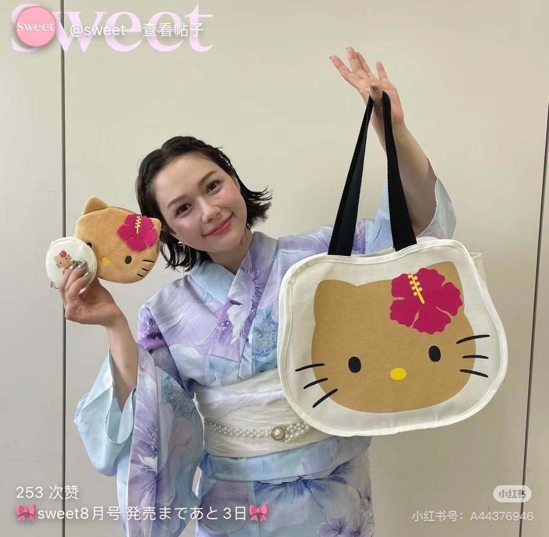 HelloKitty凯蒂猫|黑皮kitty杂志款肩背大脸包包