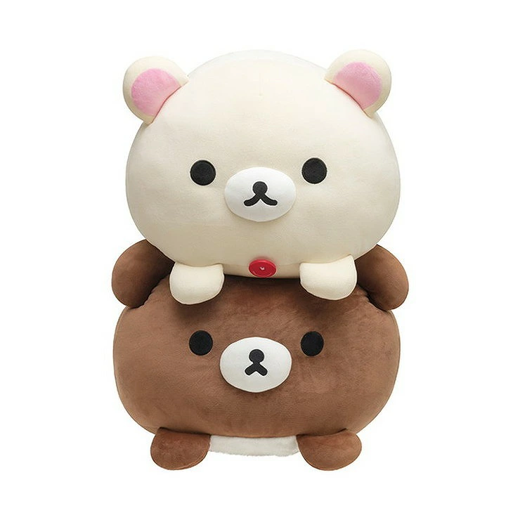 Rilakkuma轻松熊|San-X Super Mochimochi Daifuku Cushion 超好rua软糯圆滚滚抱枕/靠垫|约300×400×150mm