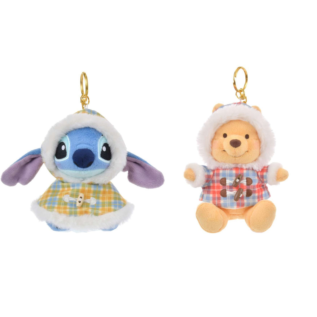 Disney迪士尼|Winter Jacket Doll东迪冬日限定格纹大衣斗篷坐姿毛绒玩偶钥匙扣挂件/包挂|约高 14 x 宽 14 x 深 9(cm)