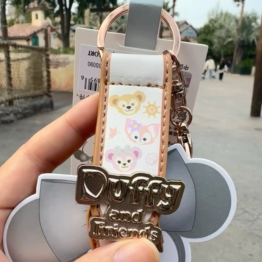 Disney SH|duffy and friends达菲皮质感发箍扣/钥匙扣/挂件