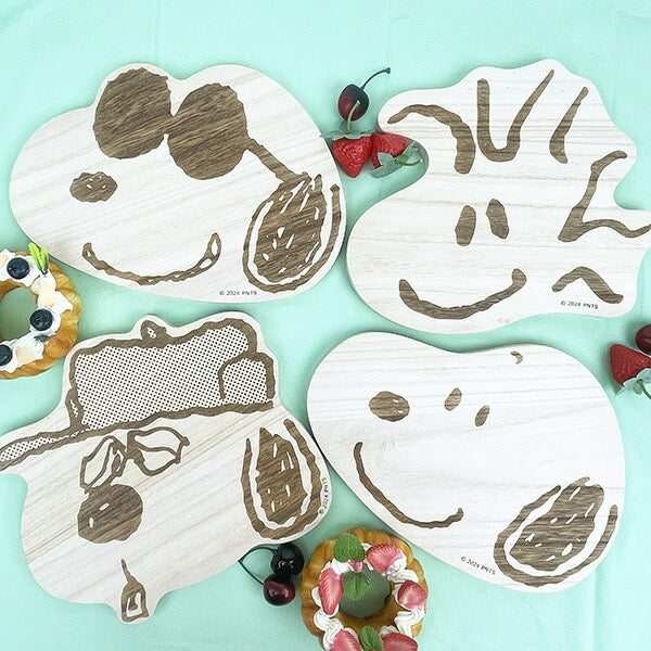 Snoopy|限定厨房抗菌木质大logo切菜板/也可做防热垫|约19cm×27cm×1.6cm