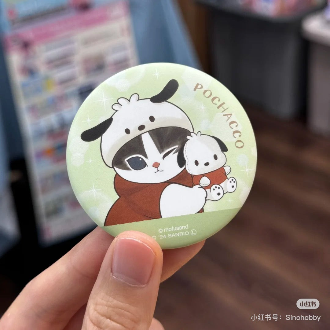 Mofusand|Sanrio Character Mat Can Badge Collection mystery bag/blind box/All 10 types|1pcs