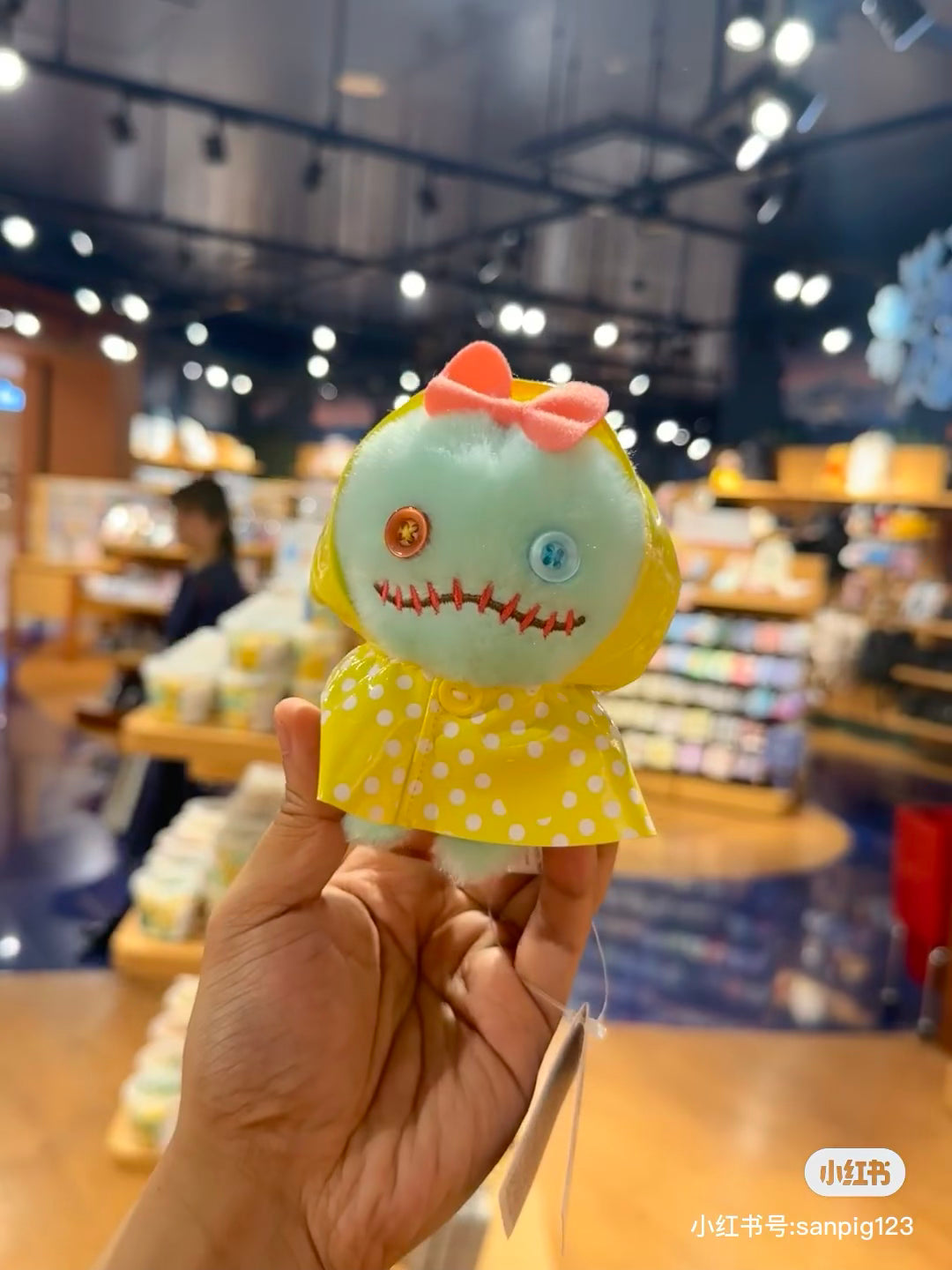 Disney迪士尼|超萌豆豆眼雨衣系列玩偶/公仔|约11×11×8cm