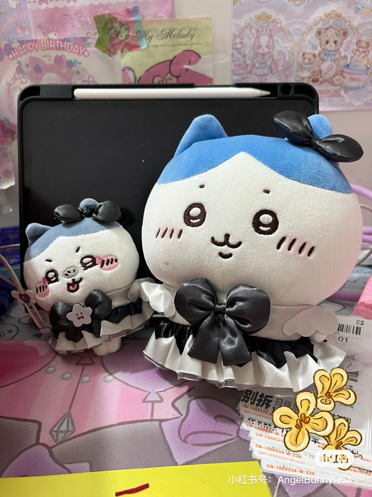 【limit 1】Chiikawa 吉伊卡哇|Magical Chikawa Magical Charge Mascot三代黑魔法少女毛绒玩偶挂件/包挂|約H160 x W110 x D60mm