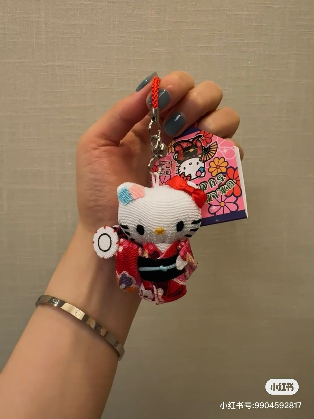 Sanrio三丽鸥|和服Kitty猫手拿鼓挂件