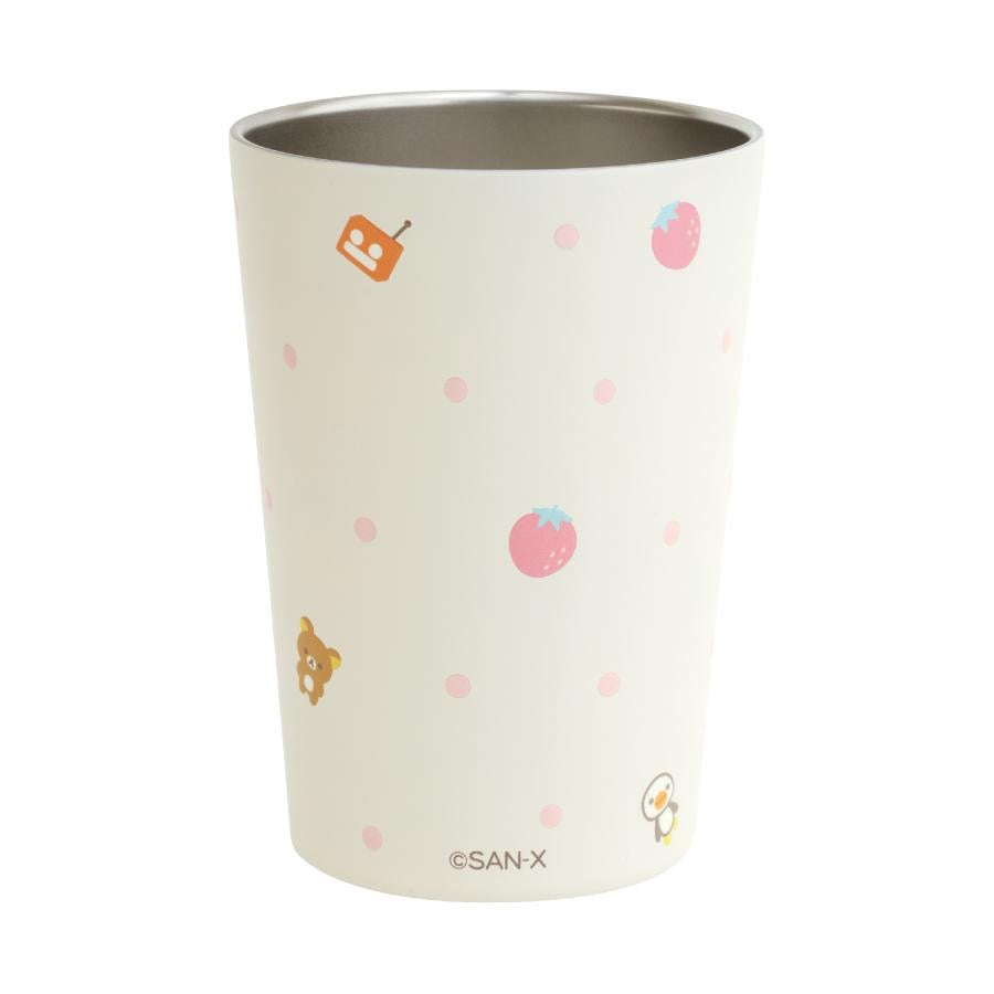 Rilakkuma轻松熊|草莓日20周年限定款两用保温保冷3d立体浮雕印刷图案杯|450ml