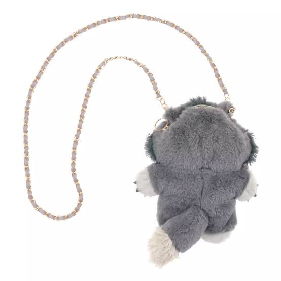 Disney迪士尼|Fluffy Plush Shoulder Bag Cinderella Pochette毛茸茸路西法猫/玛丽猫毛绒玩偶链条包/斜挎包|縦約21×横17.5×厚み7.5(cm