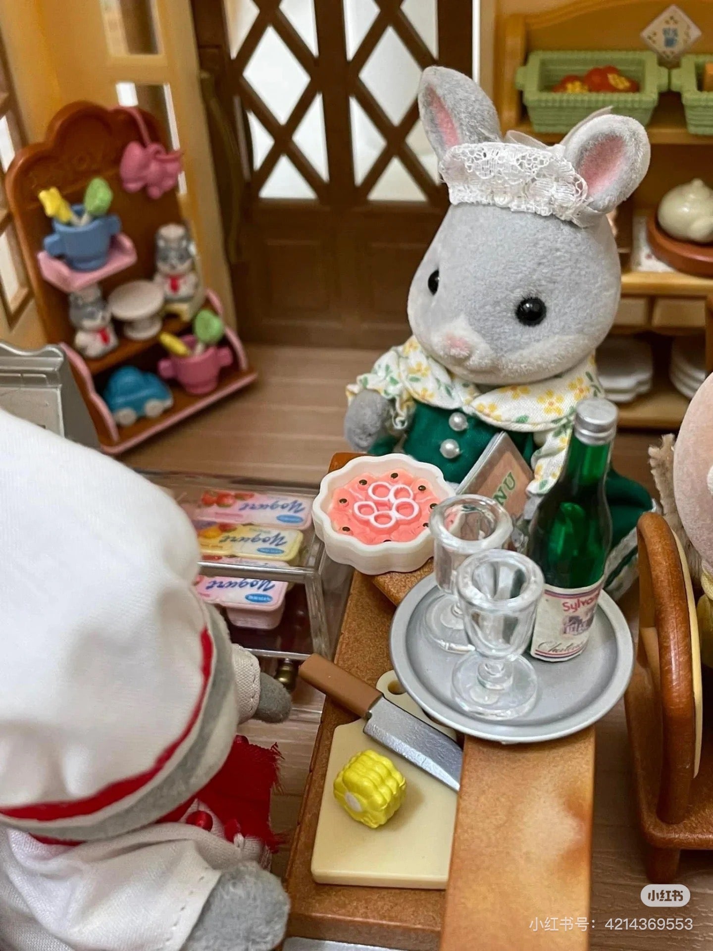 SylvanianFamilies森贝儿家族|Calico Critters Forest Kitchen Chef & Waitress Set巧克力兔厨师服务员套装/玩具/过家家
