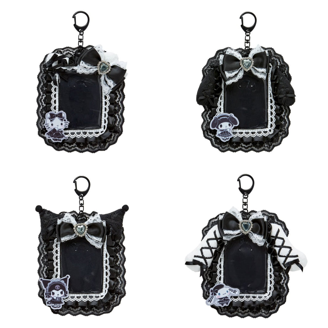 Sanrio三丽鸥|Trading Card Holder / Enjoy Idol Gothic Night Party享受偶像哥特之夜派对黑色偶像应援钥匙扣卡包/照片挂|约13×2×15cm