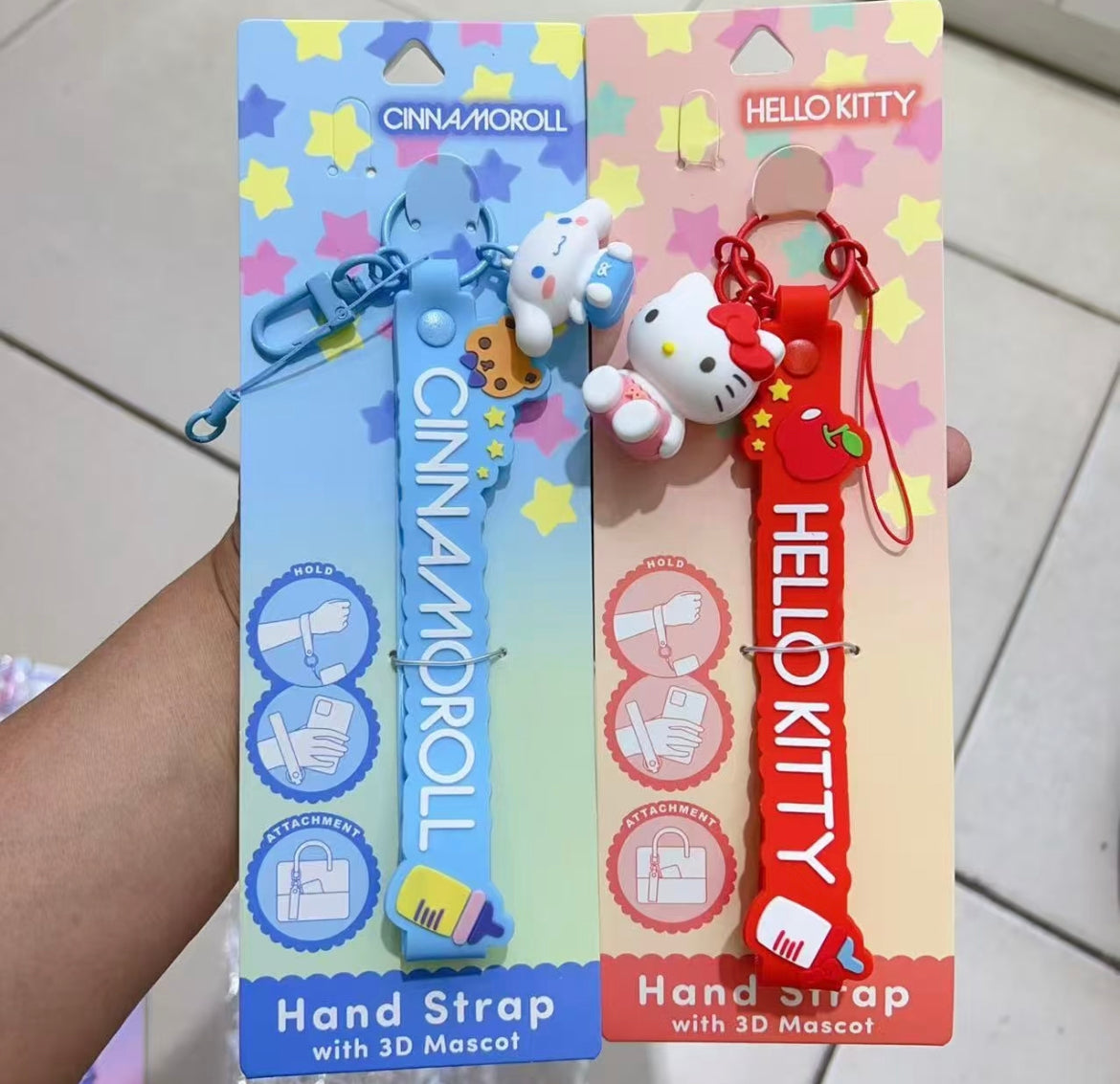 Sanrio|3D Mascot Hand Strap|4×3.5×4cm approx.