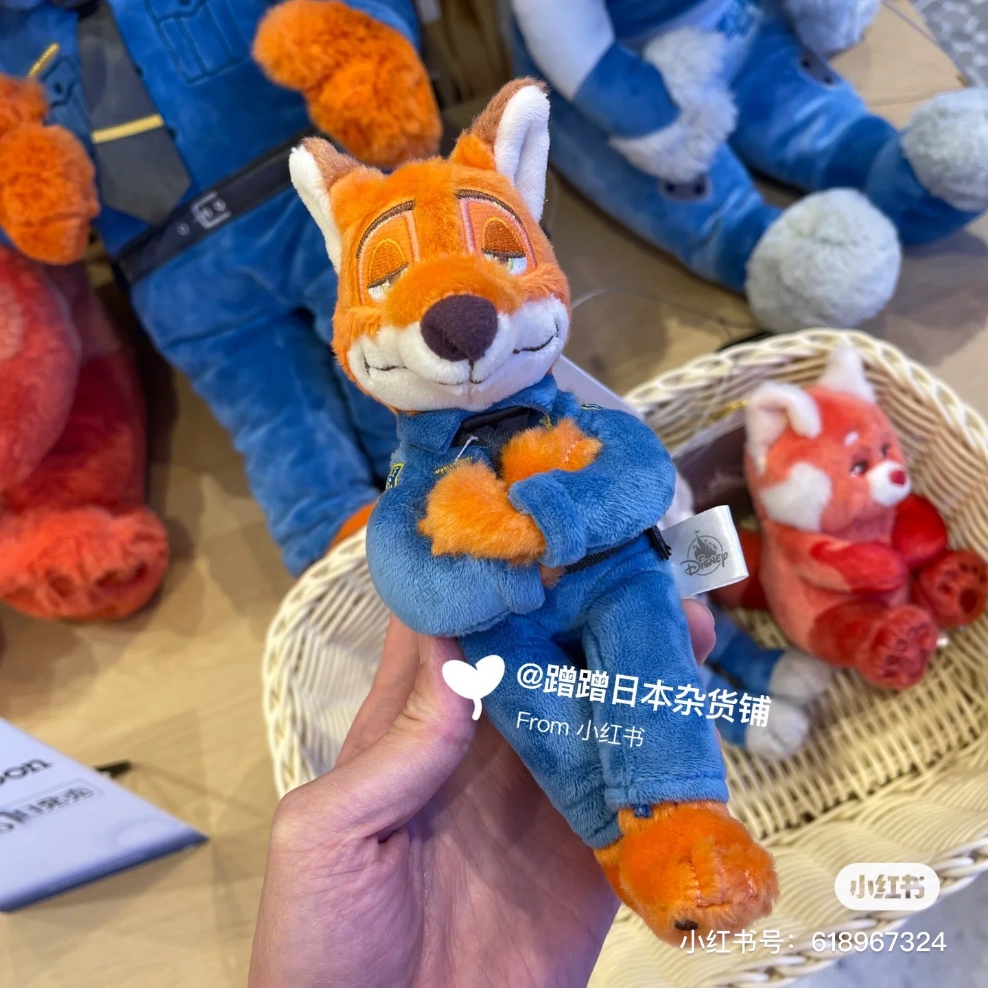 Disney迪士尼|睡不醒系列Nick尼克/Judy朱迪玩偶/挂件/包挂|约高さ12×幅6.5×奥行き12cm