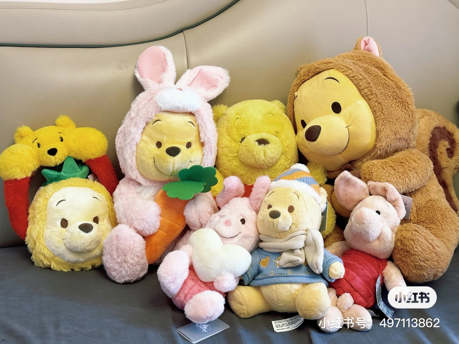 Disney SH|winnie the pooh冬日毛衣围巾噗噗公仔/玩偶