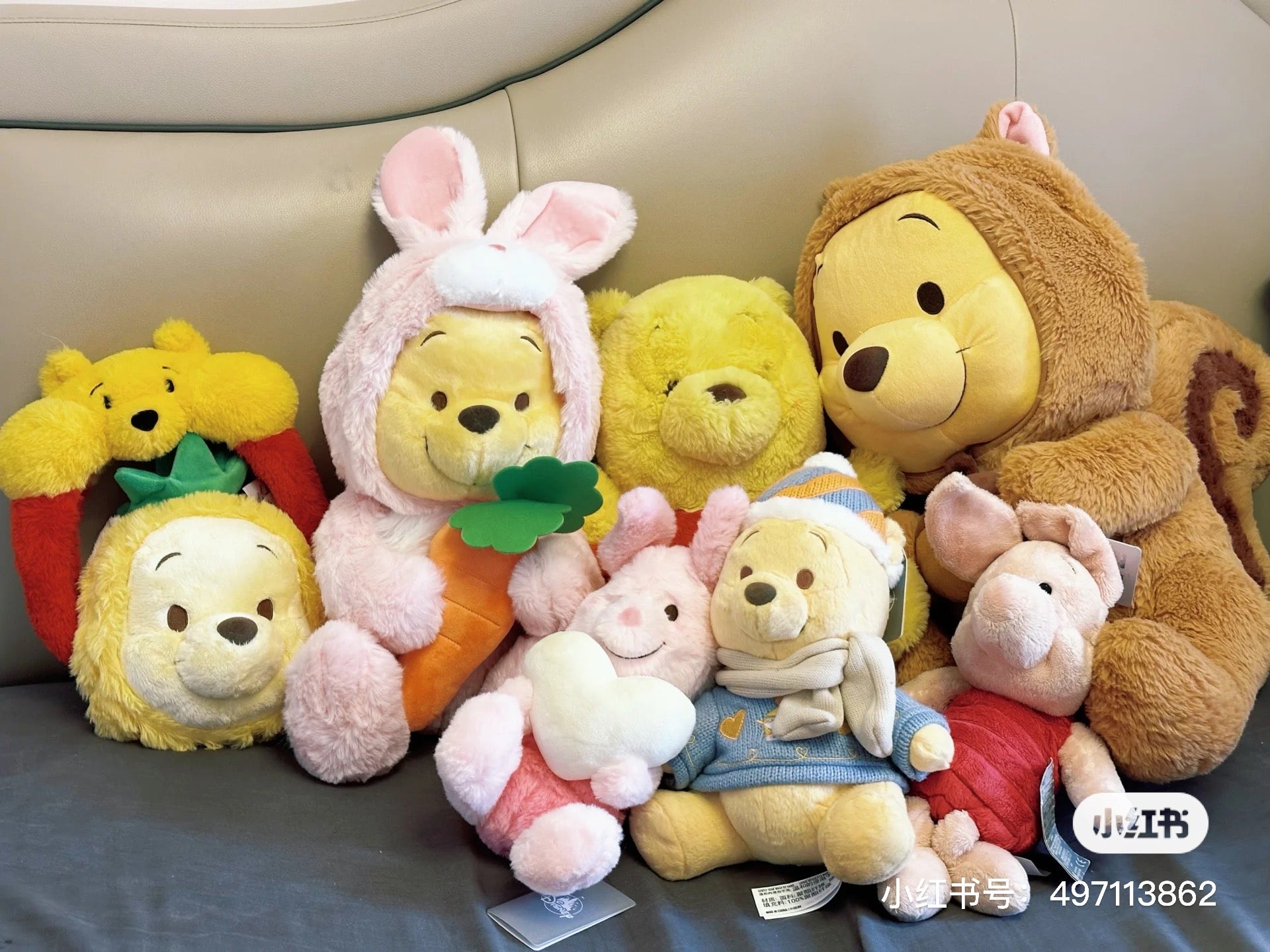 Disney SH|winnie the pooh冬日毛衣围巾噗噗公仔/玩偶