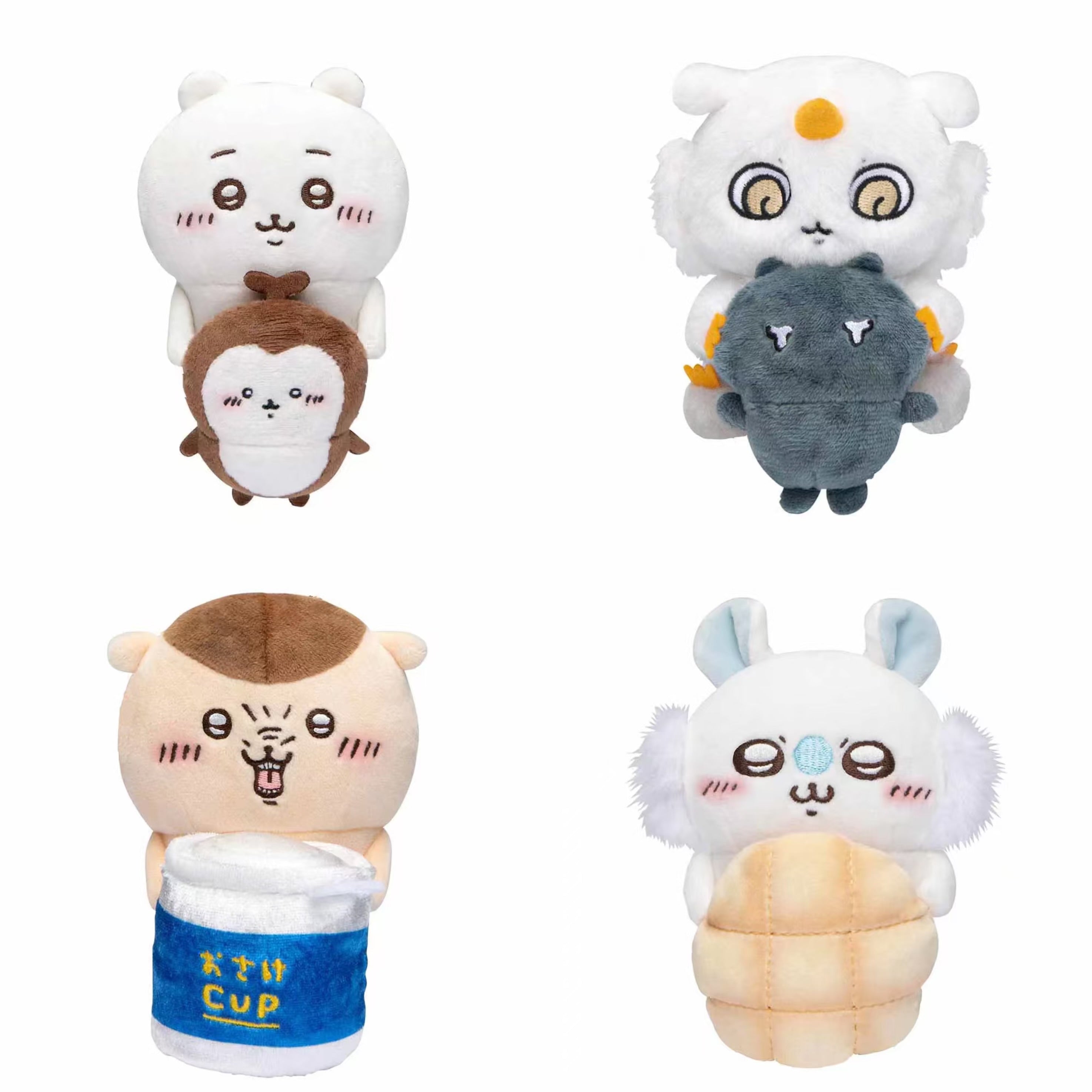 chiikawa|Hook-and-loop Watching from Your Desktop Cookie Plush Dolls/Plush Toy|140×110×80mm approx.