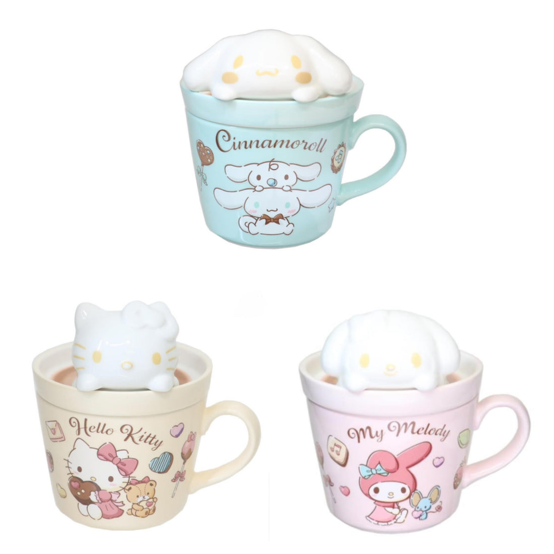 Sanrio三丽鸥|Mascot Mug / Cafe Latte Art可爱角色陶瓷马克杯/咖啡杯/微波炉洗碗机适用|约240cc