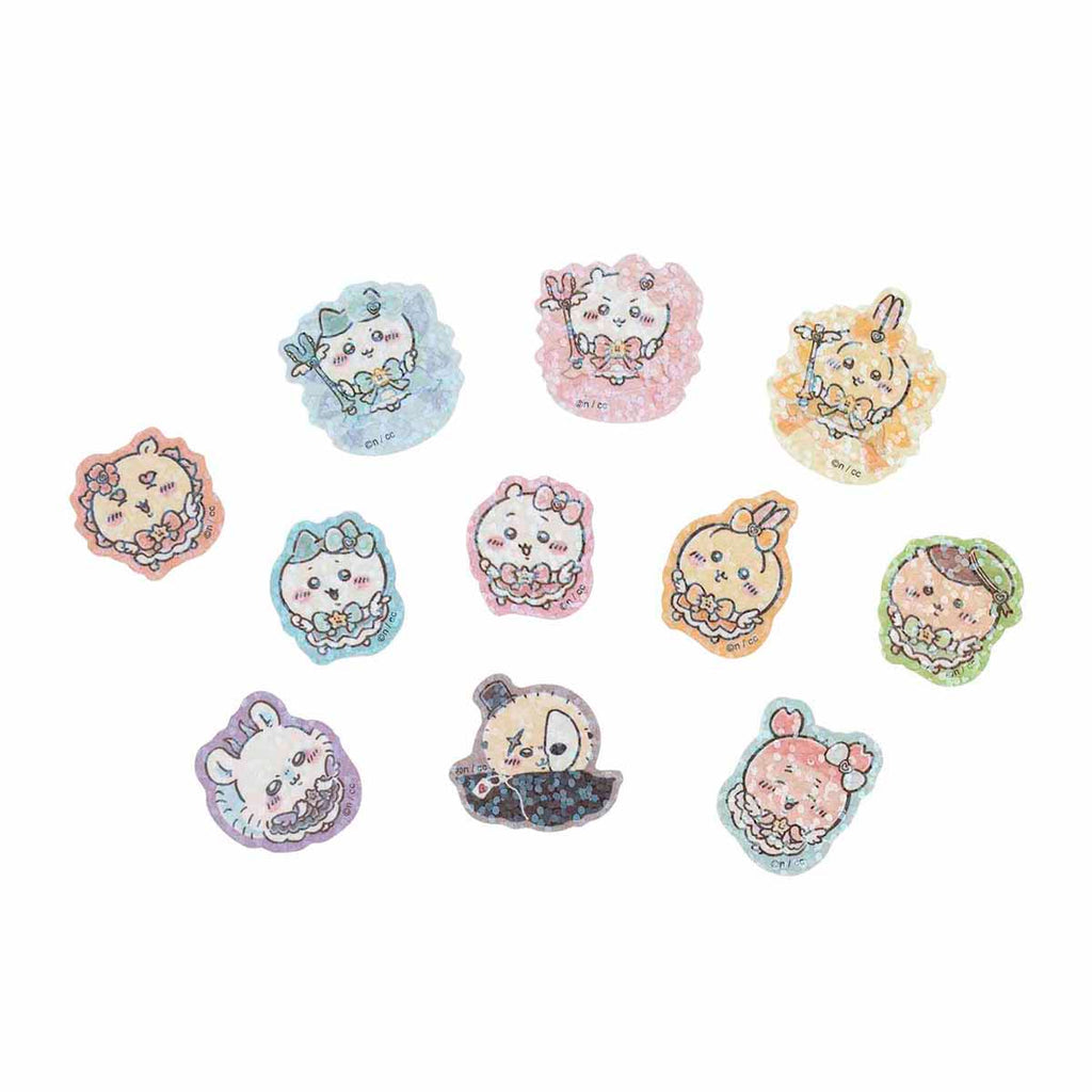 Chiikawa 吉伊卡哇|超魔法少女/小魔仙系列镭射偏光闪闪贴纸组|33枚入