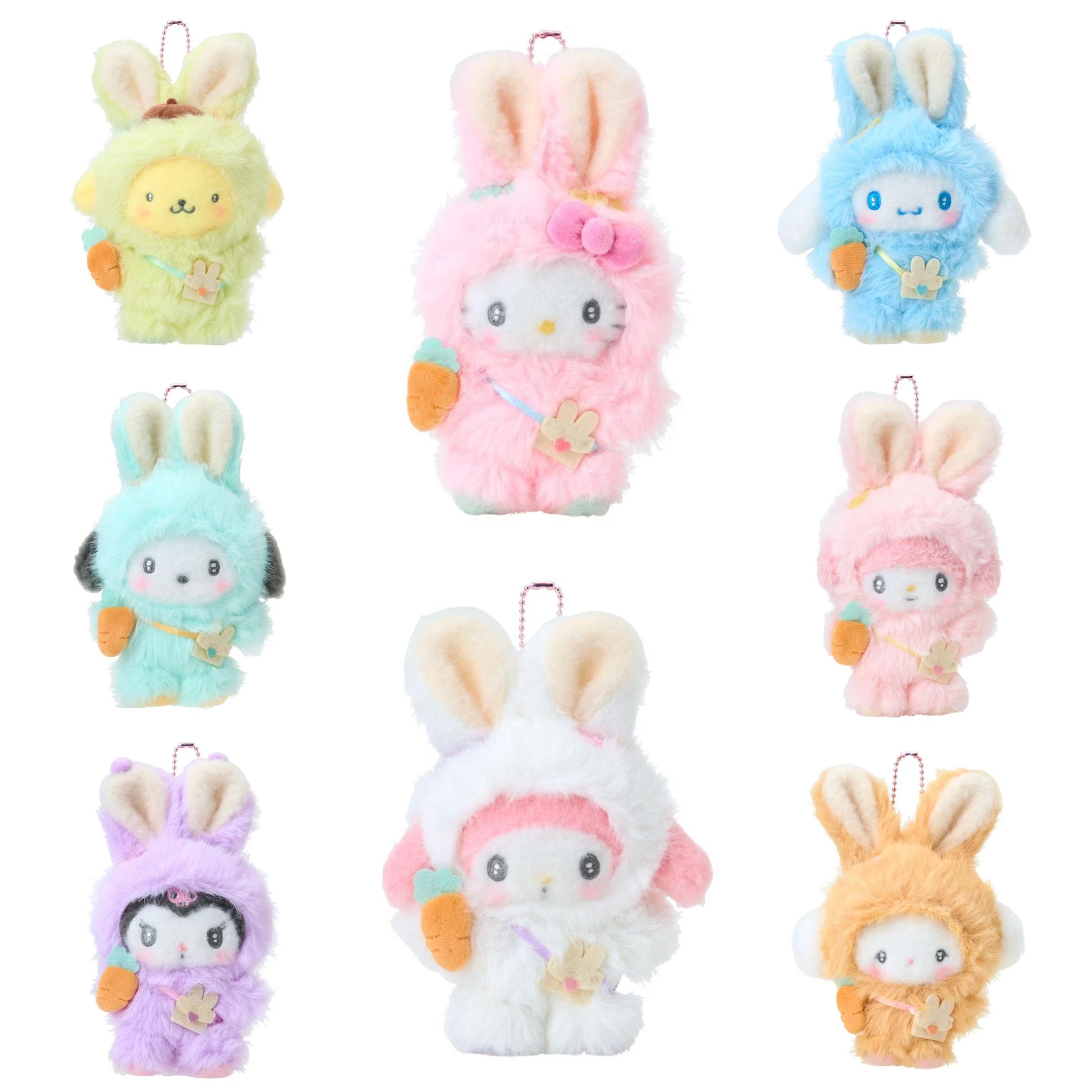 Sanrio|Puffy Ear Rabbit Club Mascot Holder /Plush Keychain|11×7×20cm approx.