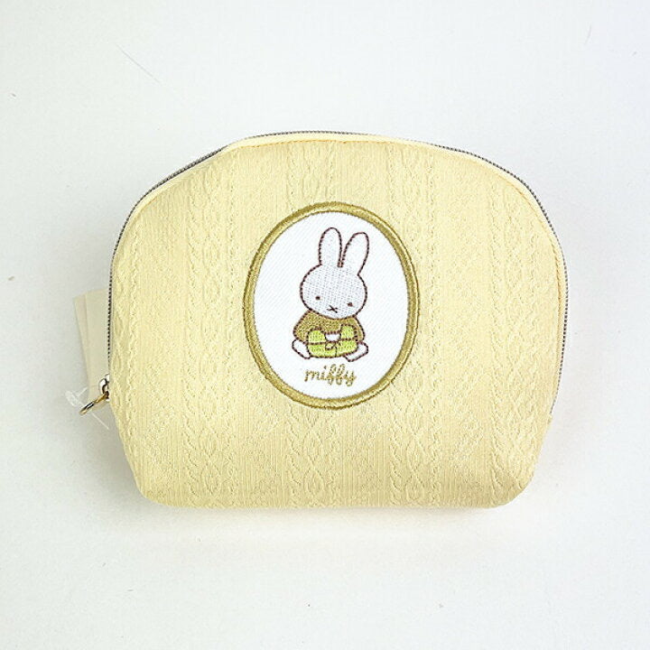 Miffy|accessory case spring knit series pouch|11cm x 14.5cm x 3cm approx.