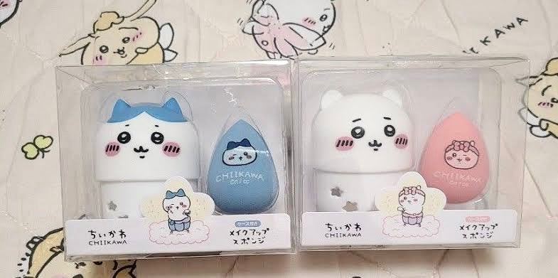 Chiikawa 吉伊卡哇|可爱角色美妆蛋/彩妆蛋?收纳盒|約直径57×H82mm
