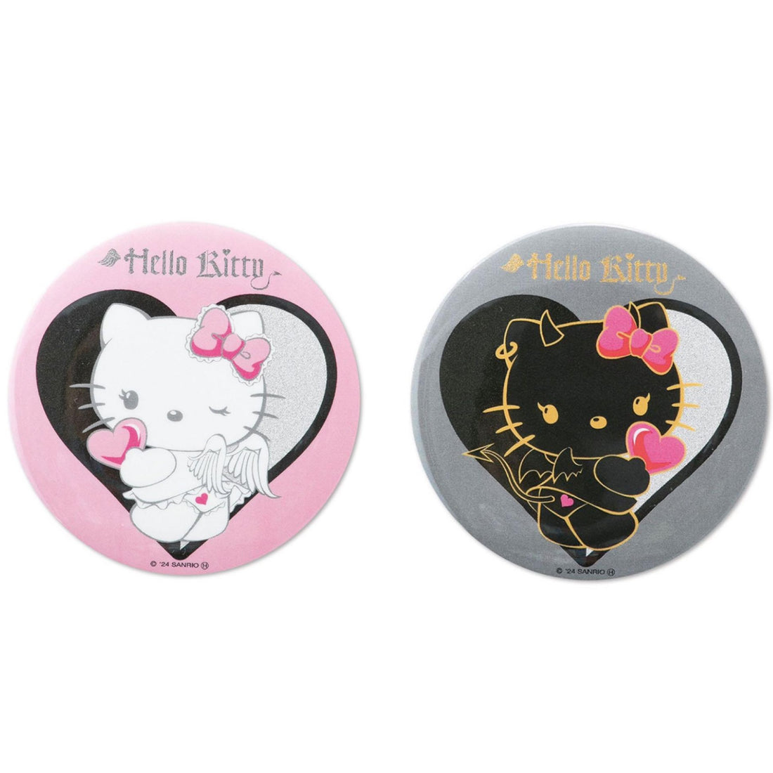Sanrio三丽鸥|Avail联名天使爱神恶魔Hello kitty吧唧/徽章/胸针|约7.5x7.5cm