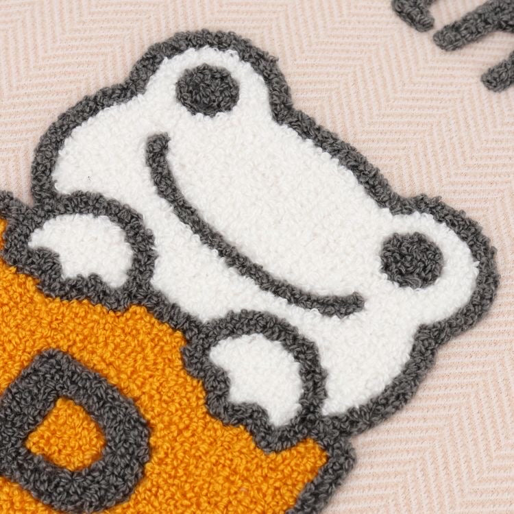 Pickles Frog泡菜蛙|可爱刺绣毛呢大抱枕|约H40×W40×D15cm