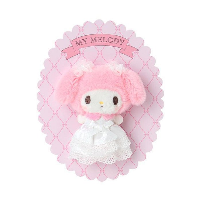 Sanrio|My Melody Plush Badge Lady Melody|7.5x4x9 cm approx.