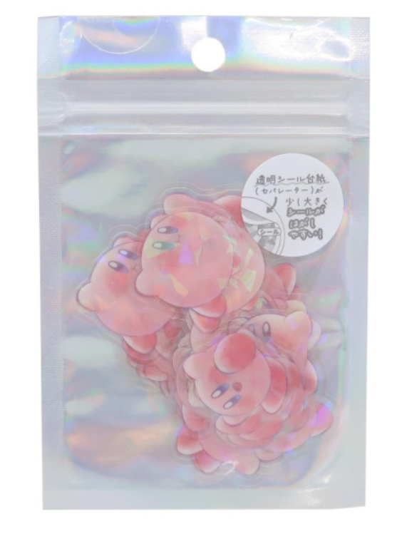 Kirby星之卡比| Aurora Hologram Clear Sticker Pack - Kirby可爱造型极光全息透明薄片贴纸套装|40枚入
