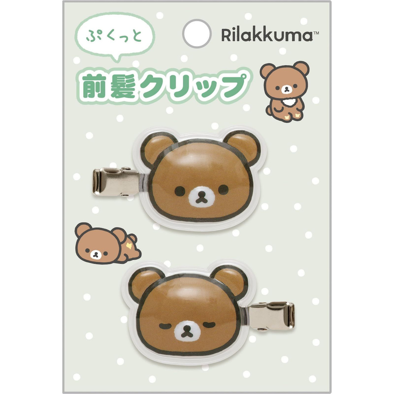 Rilakkuma|Puffy Acrylic Hair Clip Set|110×75mm approx.