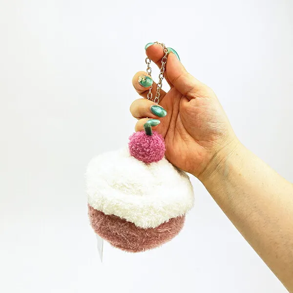 Miffy|Fluffy Cupcake Zipper Pouch Bag Charm|80×100mm approx.