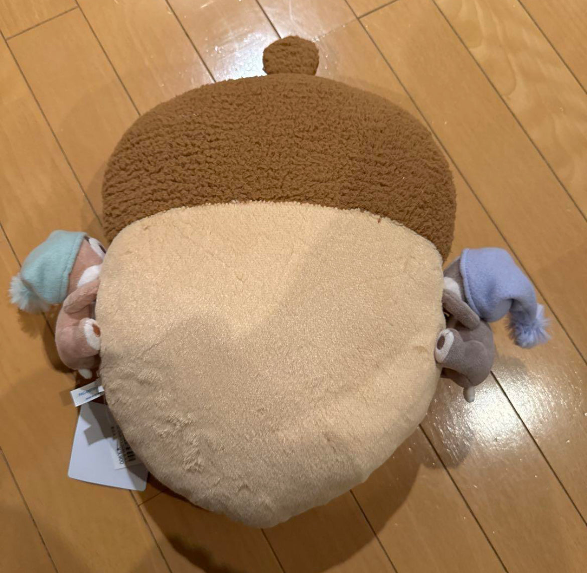 Disney迪士尼|Chip&Dale睡帽奇奇蒂蒂抱大松果刺绣毛绒抱枕/靠垫