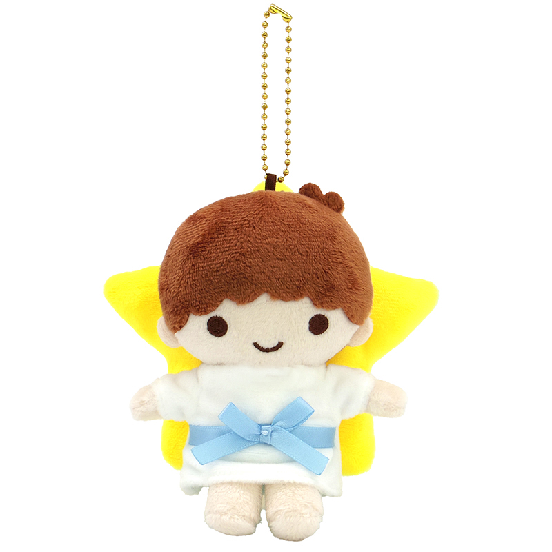 Sanrio|Little Twin Stars Collection 70s Angel Retro Mascot Holder /Plush Keychain|12×6×13cm approx.
