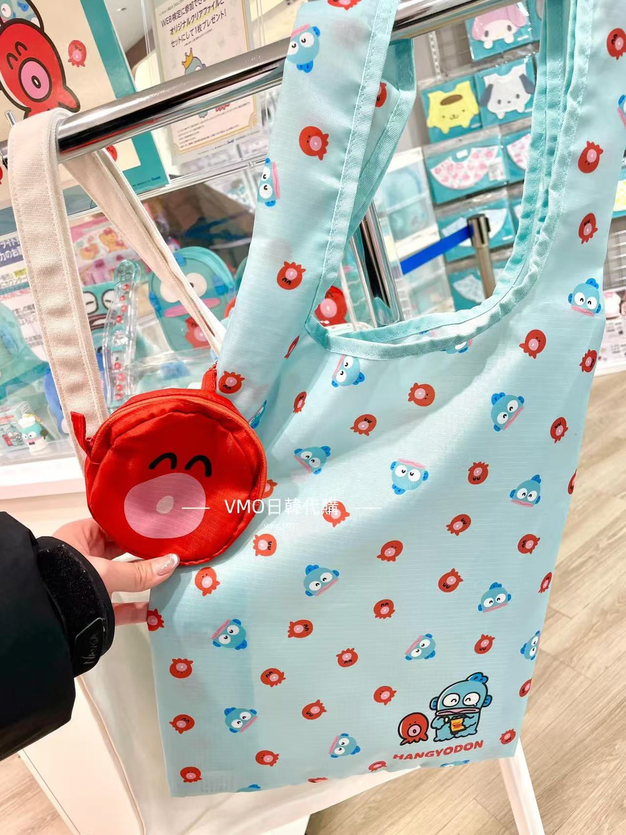 Sanrio|Hangyodon 40th Anniversary Happy Life Eco Bag with Case| 31×0.5×40cm approx.