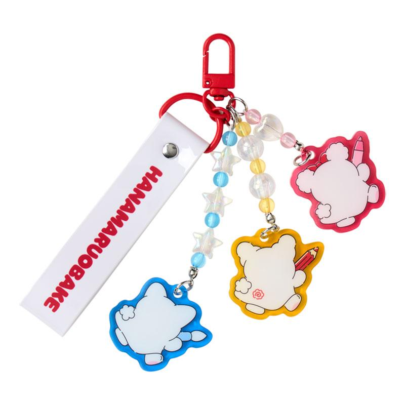 Sanrio|Hanamaruobake Together with Friends Bead Keychain Strap with Flocked Mascot| 5×1.5×11cm approx.