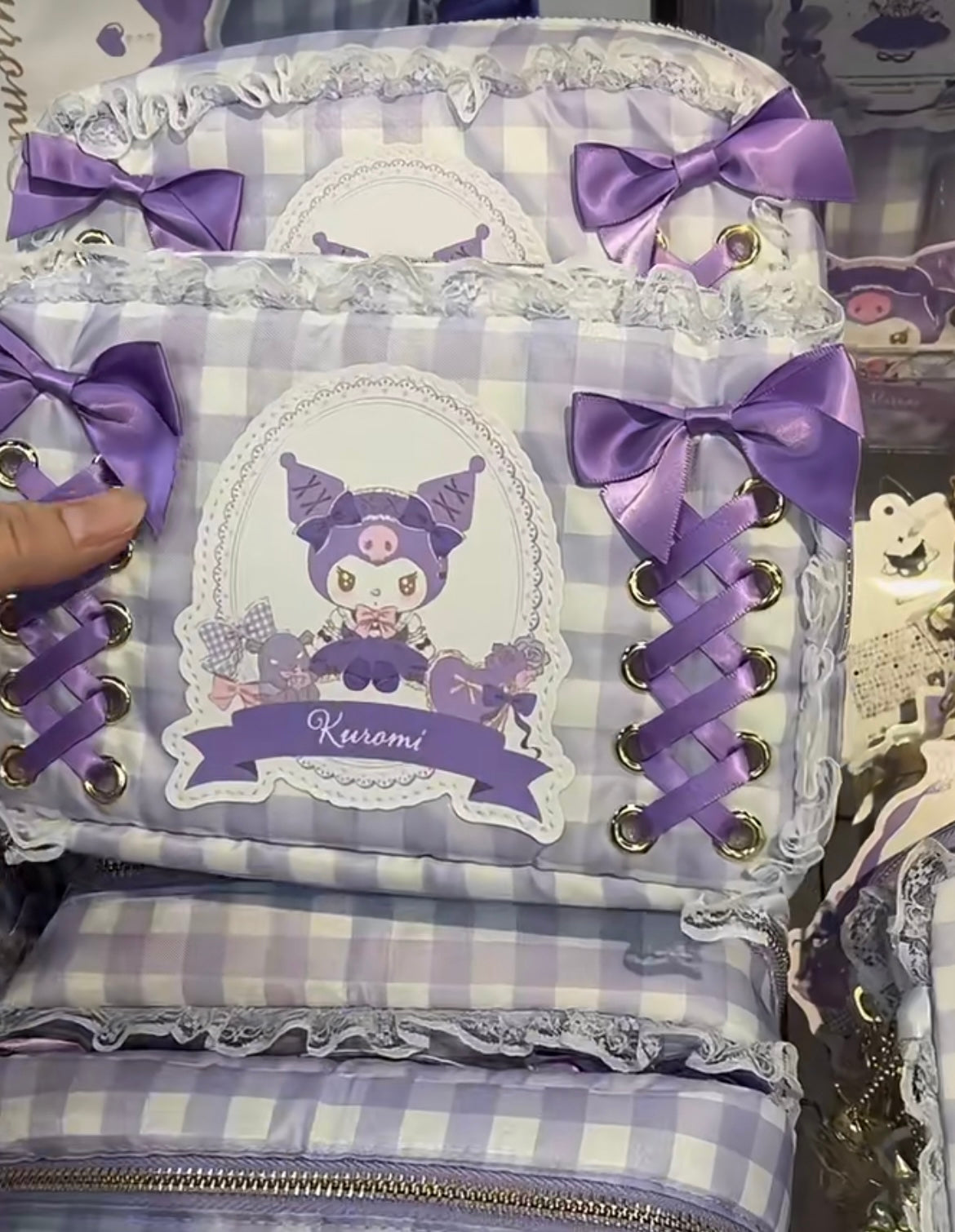 Sanrio|Kuromi Lolita Cosmetic Pouch|21.5×8×14cm approx.