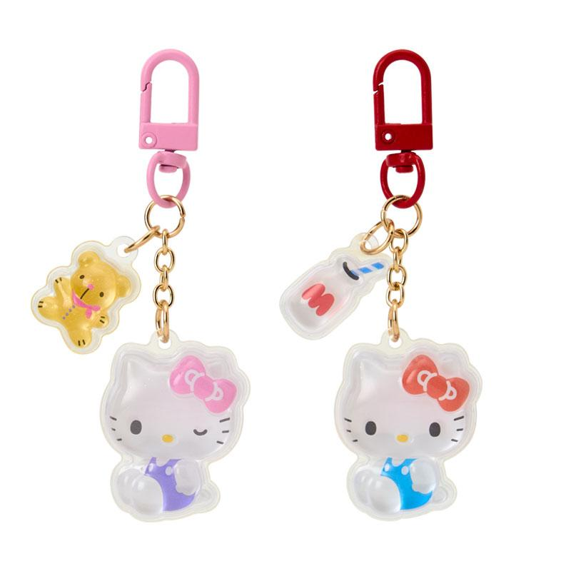 Sanrio|matching smiley faces Set of 2 Keychain/Keyring|3cm x 0.8cm x 3.5cm approx.