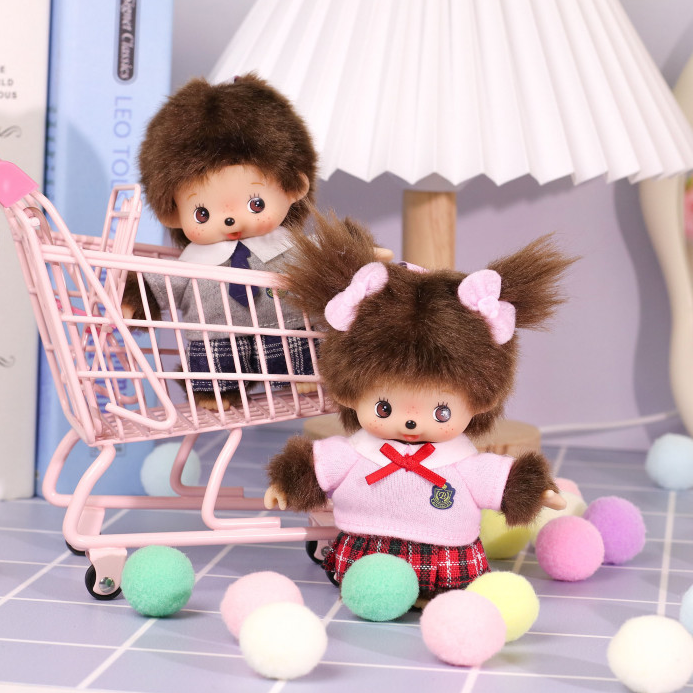 Monchhichi|Bebichhichi school uniform Mascot Holder /Plush Keychain|H10cm approx.