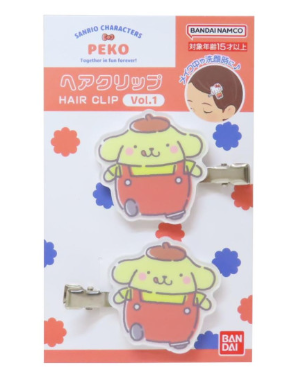 Sanrio|Peko Chan Acrylic Hair Clip|35×40×6mm approx.