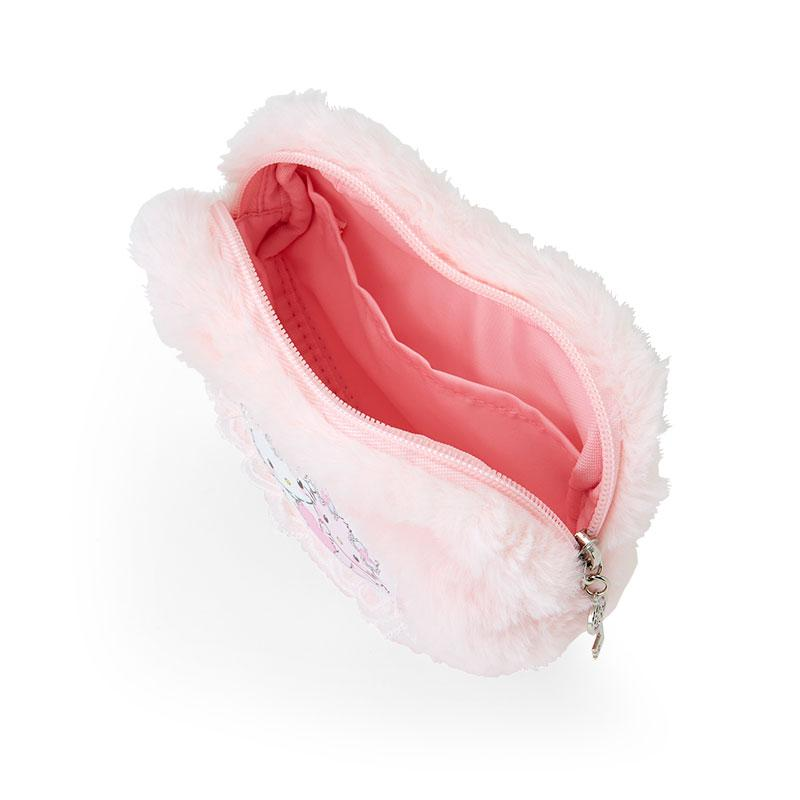 Sanrio三丽鸥|Pouch / Fluffy Heart毛茸茸爱心系列平成复古可爱角色零钱包/收纳包|约18×4.5×14.5cm