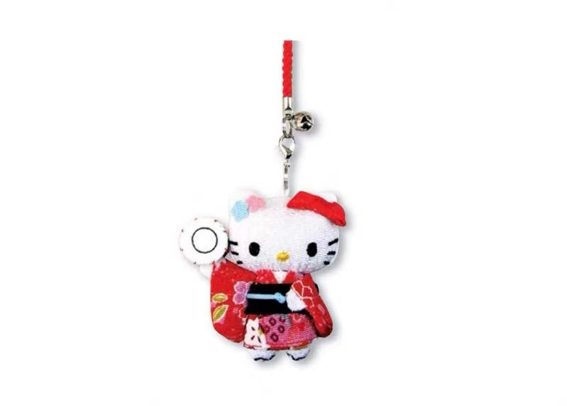Hello kitty|Kimono tambourine Mascot Holder /Plush Keychain|1 piece
