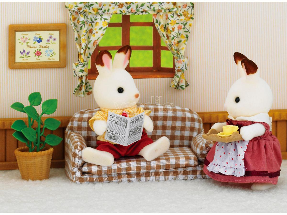 SylvanianFamilies森贝儿家族|Chocolate Rabbit Father Set巧克力兔爸爸家具套组5013
