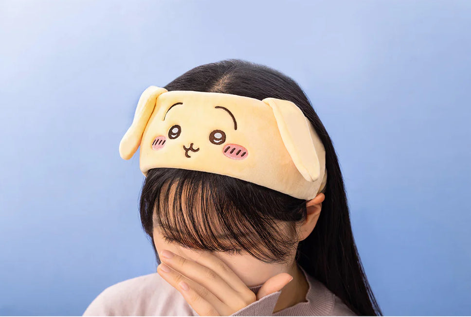 chiikawa|Become a hairband that can change可爱角色大脸毛绒发带|約80mm