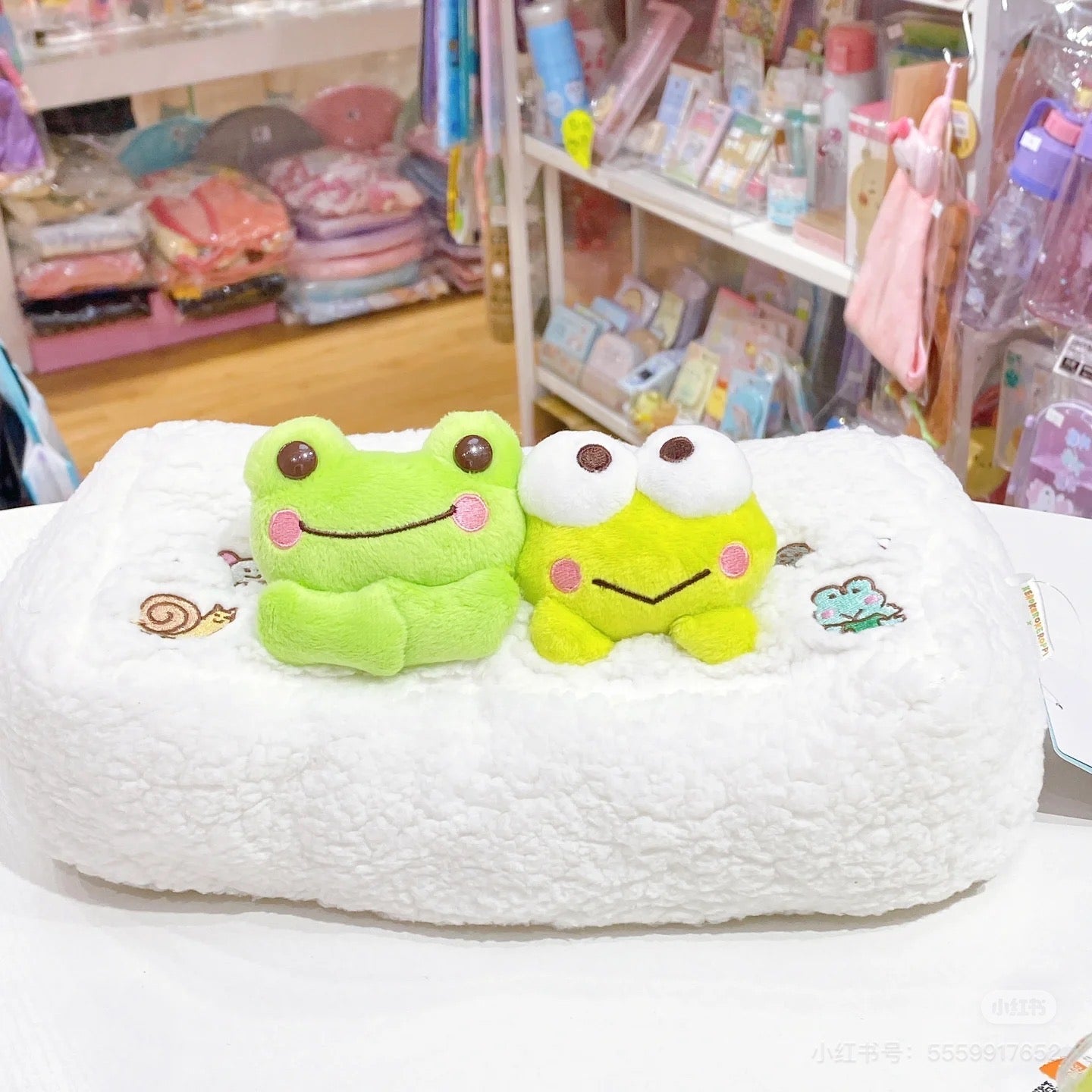 Sanrio|Kerokero Keroppi 大眼蛙 x 泡菜蛙联名纸巾盒|约30.5 x 17 x 14 cm