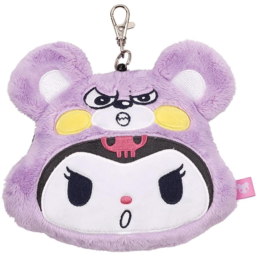 Sanrio|Plush Zipper Pass Case Charm with Reel|165 x 140 mm approx.