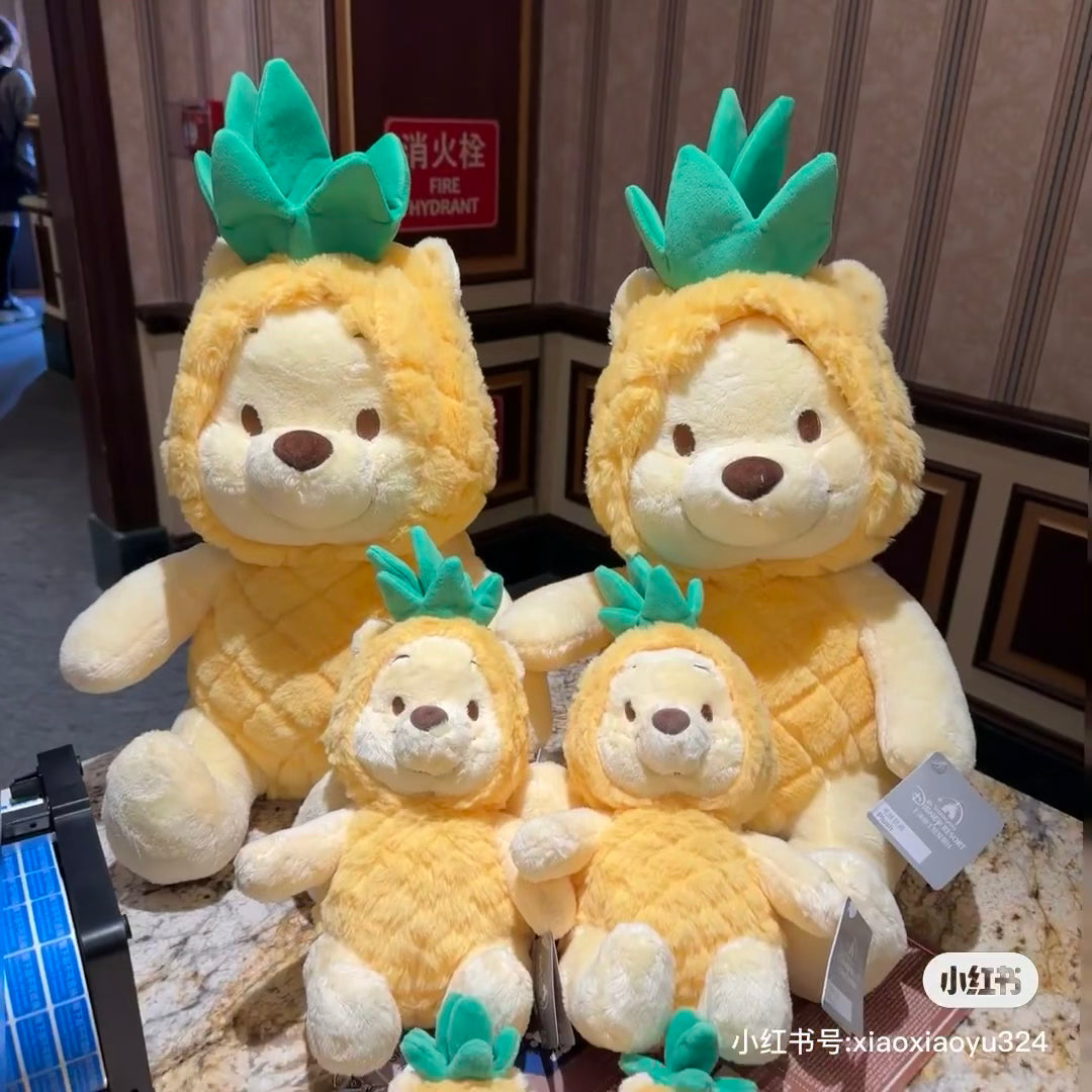 Disney SH|winnie the pooh超柔软mochi菠萝噗噗全系列