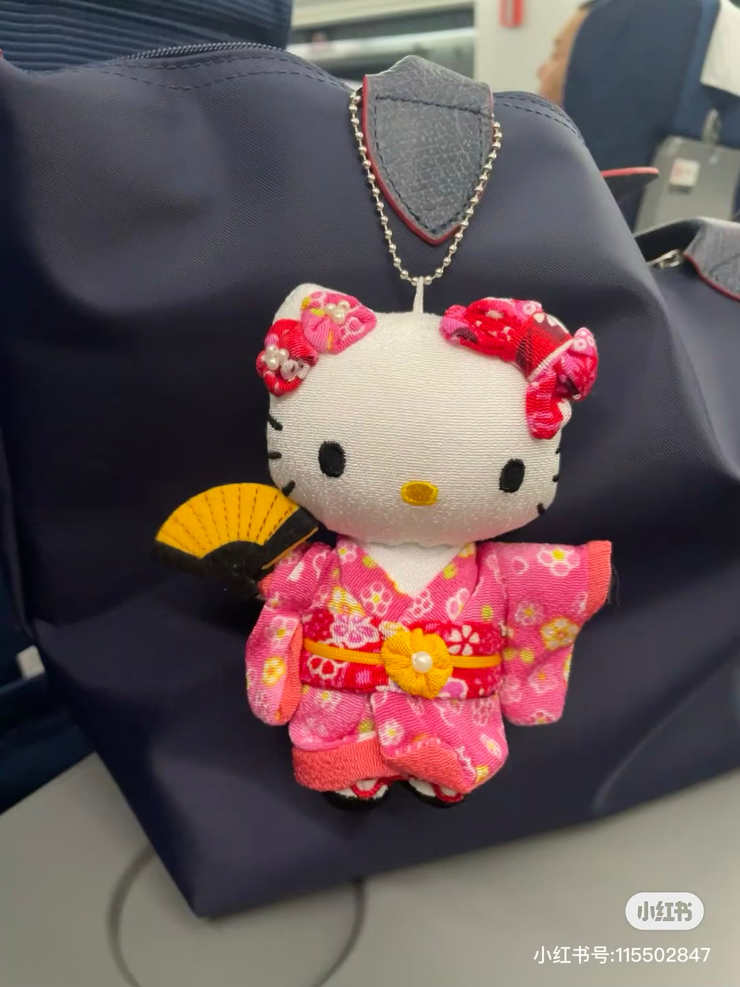 Hello kitty凯蒂猫|复古和服扇子挂件|约9×5×12cm