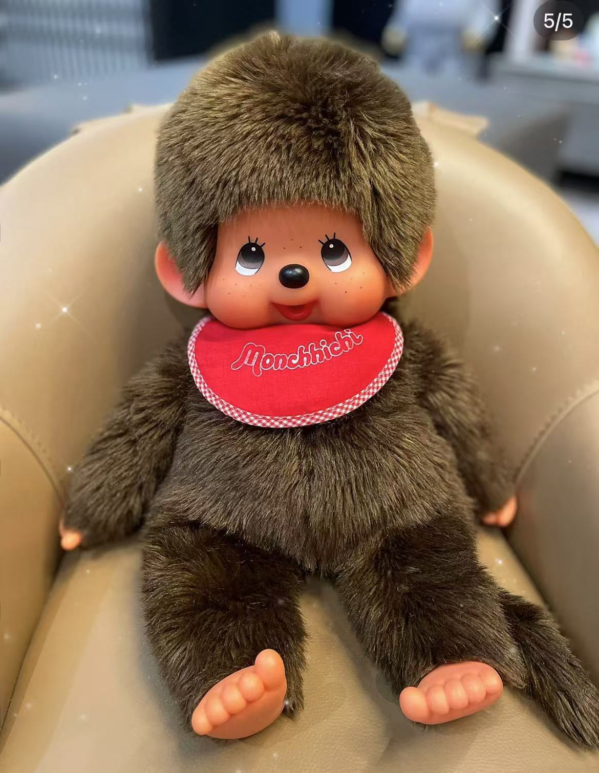 Monchhichi|Premium Standard Brown Plush Dolls/Plush Toy|L/H41 x W34 x D13cm approx.