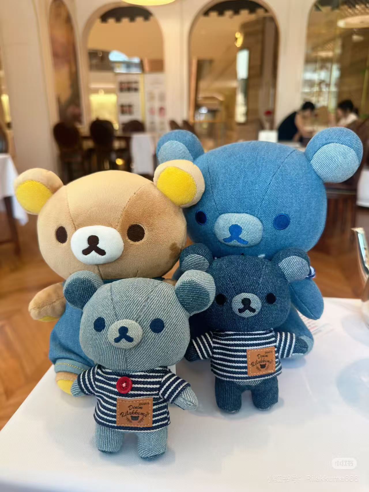 【limit 1】Rilakkuma|Kurashiki Denim House Mascot Holder /Plush Keychain|125×105×55mm approx.