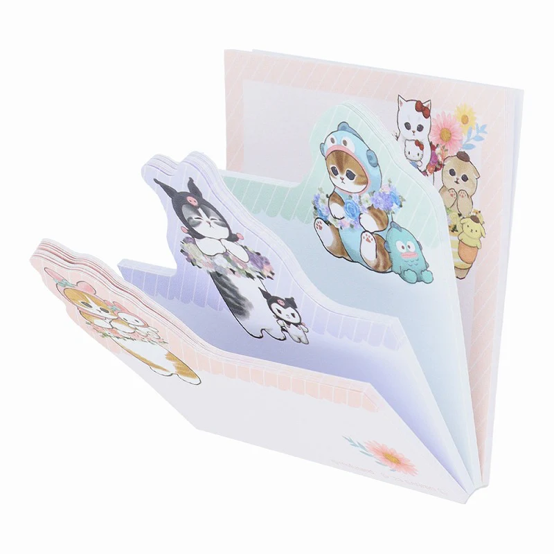 Mofusand|Sanrio Characters Die-Cut Block Sticky Notes|60 sheets