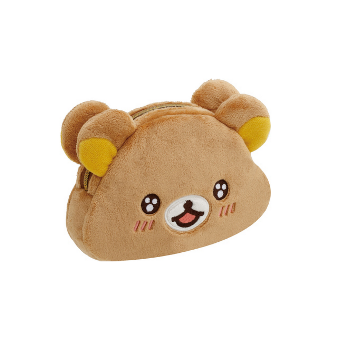 Rilakkuma轻松熊|经典披萨吃货系列轻松熊毛绒大脸零钱包/正反面不同表情|約95×150×40mm