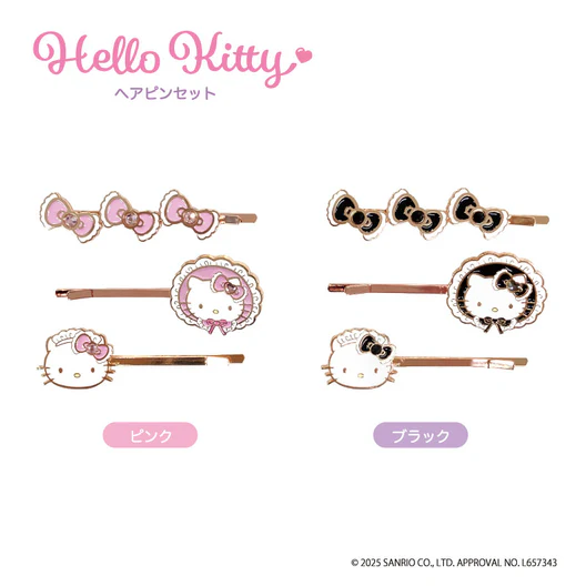 Hello kitty|Lolita Fashio Hairpin Set|H16xD65mm approx.